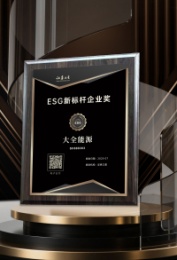 大全能源榮獲證券之星“ESG新標(biāo)桿企業(yè)獎(jiǎng)”